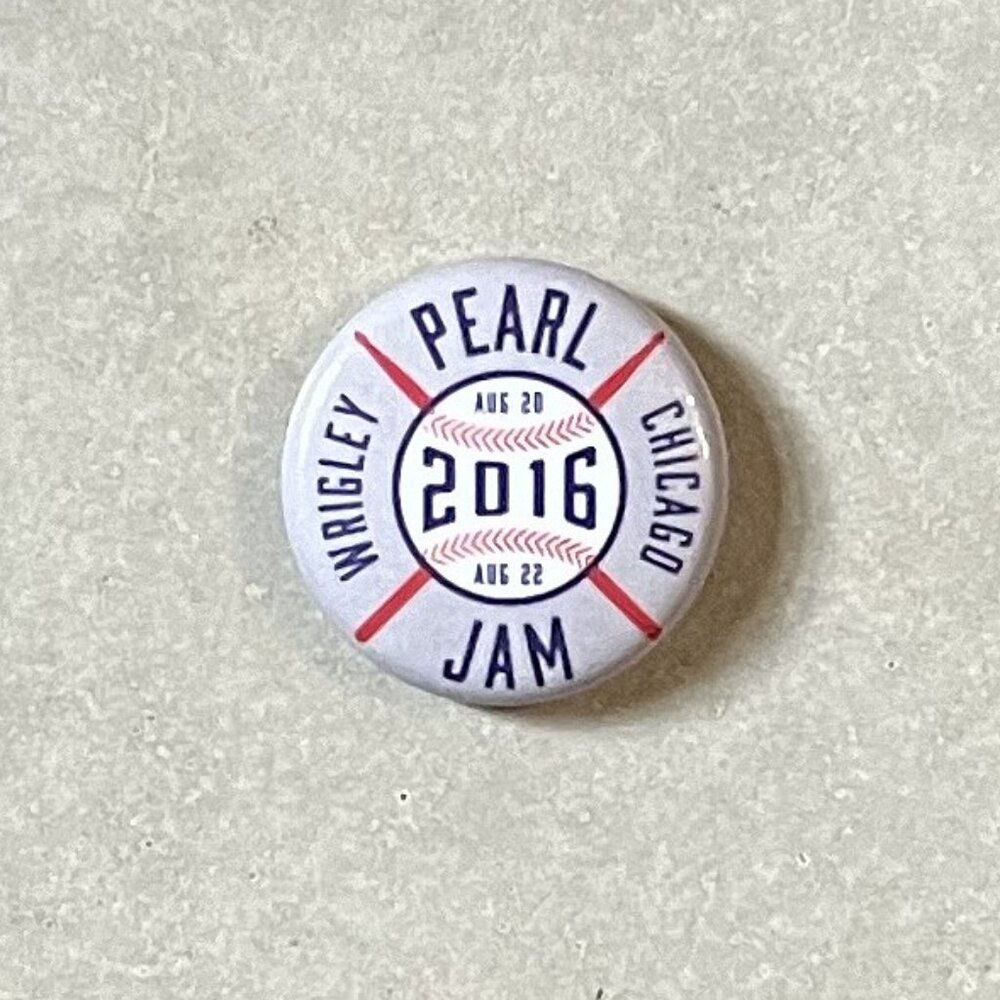 Pearl Jam 2016 Wrigley Field Chicago Tour Button